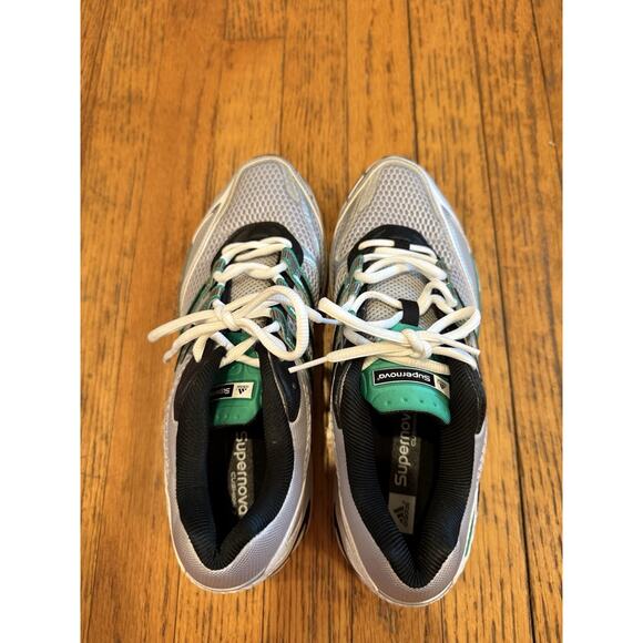 Adidas Supernova Cushion 7 IG1745 Matte Silver / Core Black / Surf Green Size 9 - Picture 8 of 10
